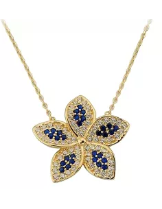 Collier Argent Teinte Hibiscus