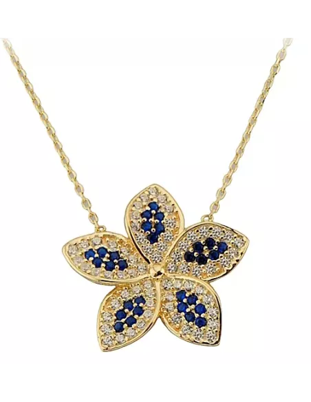 Collier Argent Teinte Hibiscus