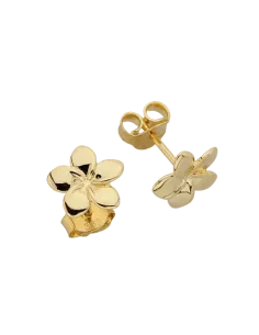 Boucles D'oreilles Argent Teinte Hibiscus