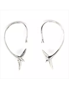 Boucles D'oreilles Argent Paille En Queue