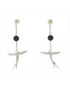 Boucles D'oreilles Argent Paille En Queue