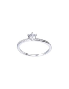 Bague Argent Solitaire