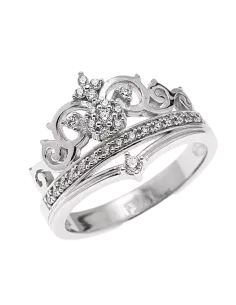Bague Argent Couronne