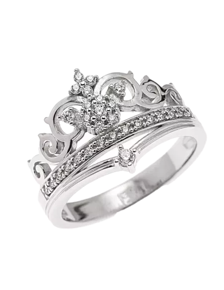 Bague Argent Couronne