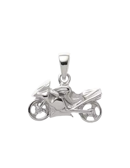 Pendentif Argent Moto