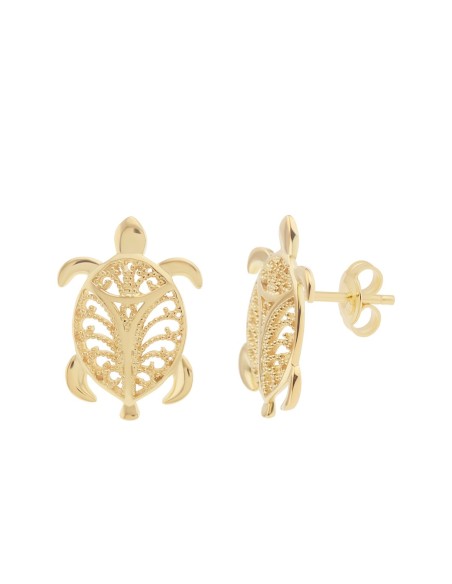 Boucles D'oreilles Tortue Or