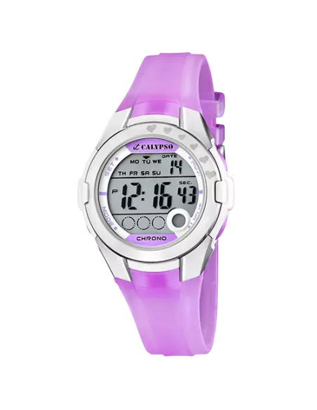 Montre Calypso Enfant Bracelet En Silicone Violet