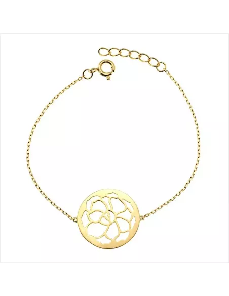 Bracelet Argent Teinté Hibiscus