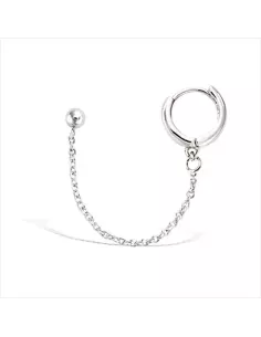 Boucles D'oreilles Argent Perle Argentée