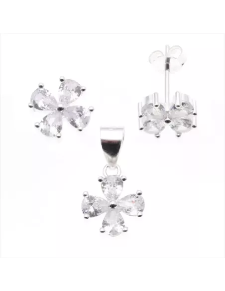 Pendentif Argent Trèfle