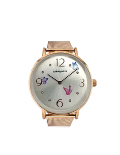 Montre Greenwich Femme Papillons Couleur Cuivre